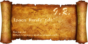 Ipacs Renátó névjegykártya